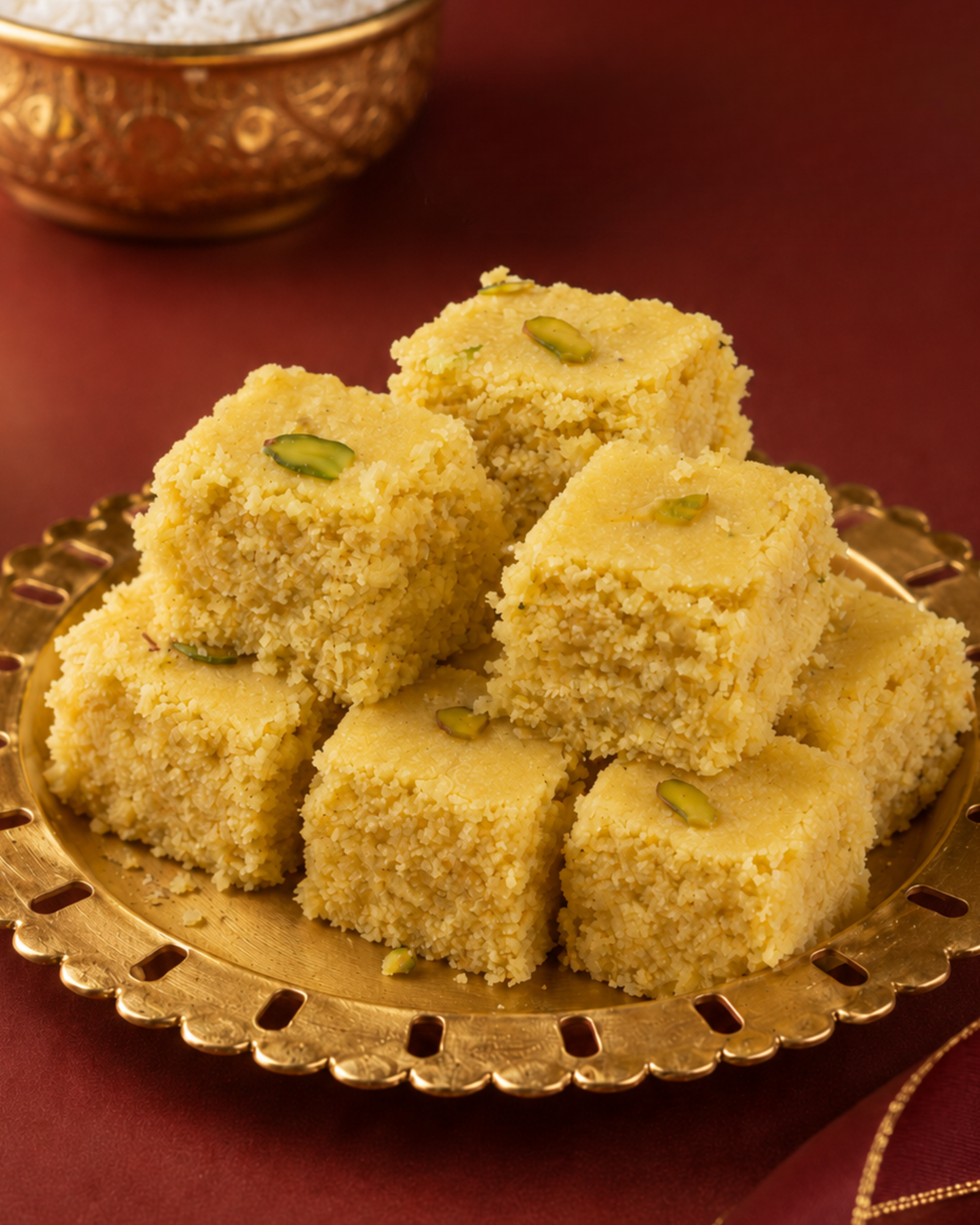 Golden Coconut Barfi